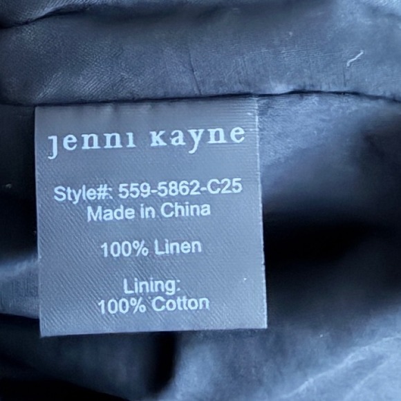 Jenni Kayne Kinney Dress Black Linen Square Neck Midi A Line Size M - Picture 6 of 11